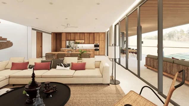 Kiara Reserve penthouse living room